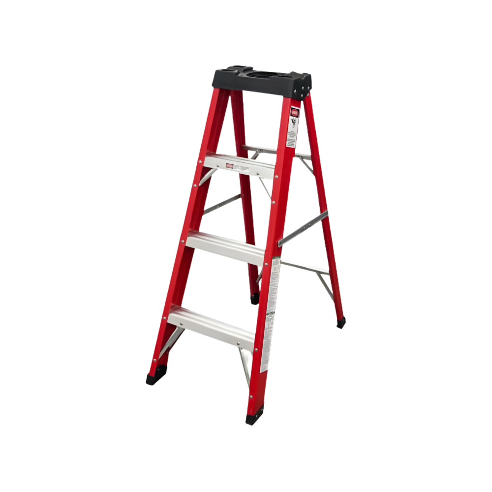 BULLSTRONG FIBERGLASS LADDER R32204 3 STEPS