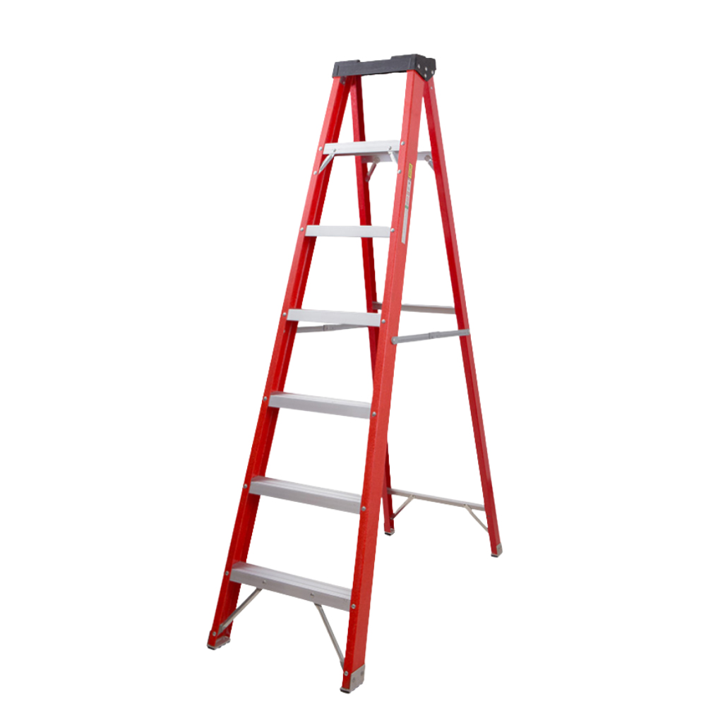 BULLSTRONG FIBERGLASS LADDER R32207 6STEPS