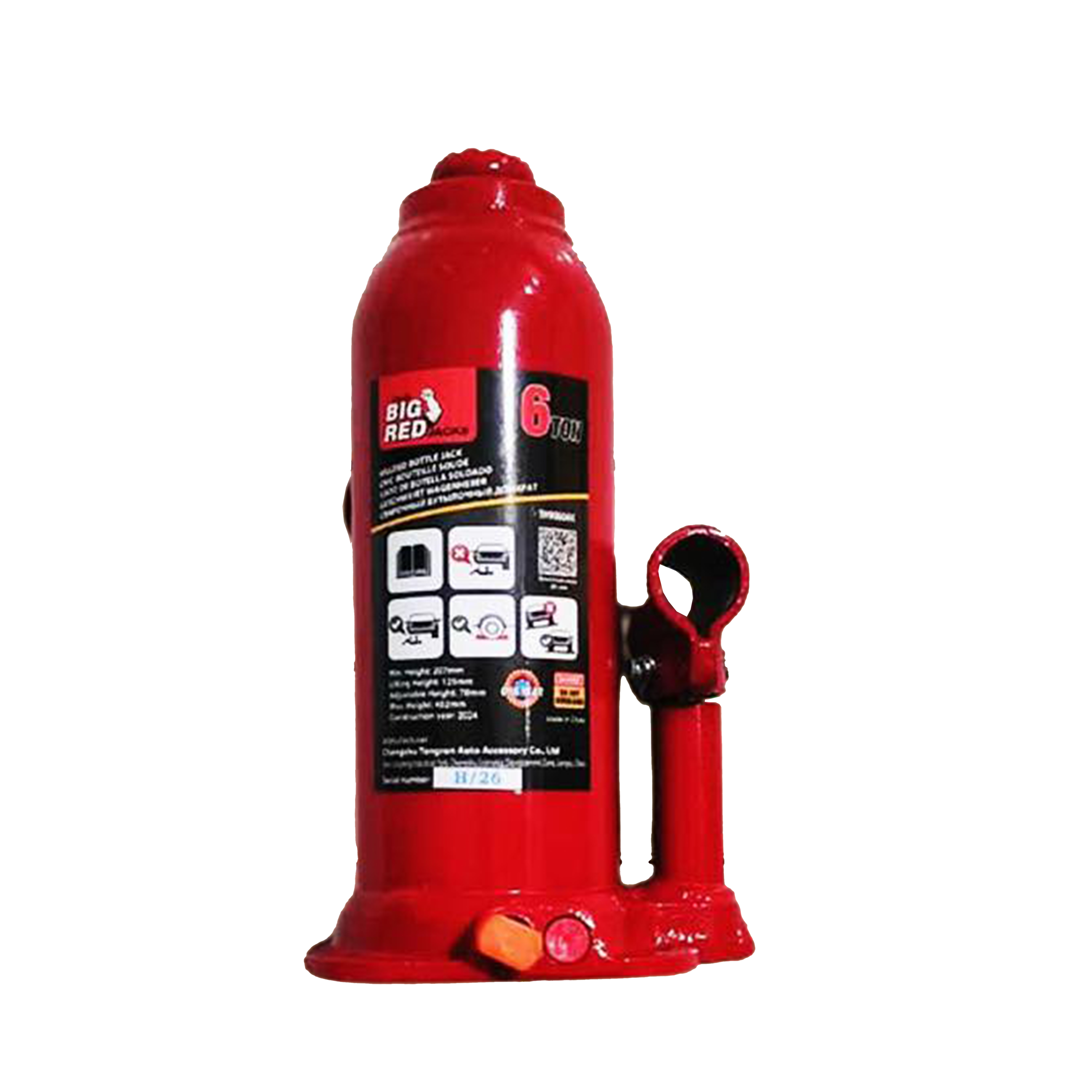 BULLSTRONG HYDRAULIC BOTTLE JACK TH90604 6TONS