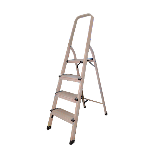 BULLSTRONG ALUM. LADDER R18203 WOOD COLOR 3 STEPS